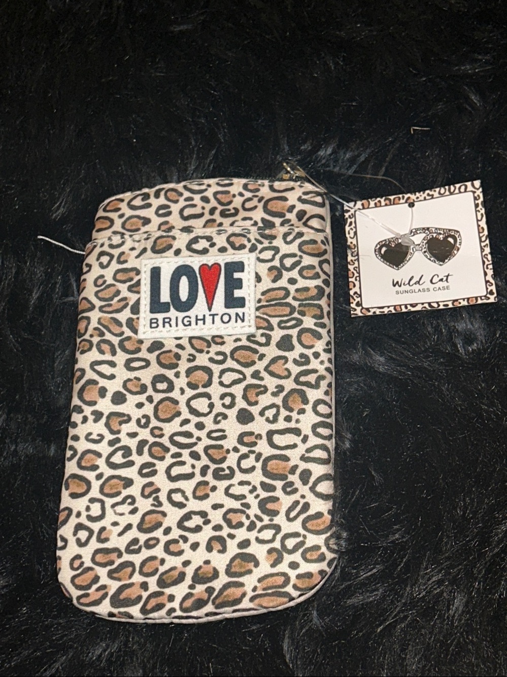NWTS Brighton Wild Cat Leopard Sunglass Case.